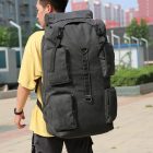 l canvas camping backpack for travel and hiking