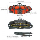 waterproof waist bag with double shoulder strap for outdoor activities